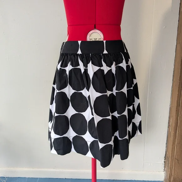 Banana Republic For Marimekko Black and White Circle Print Skirt - Picture 4 of 6